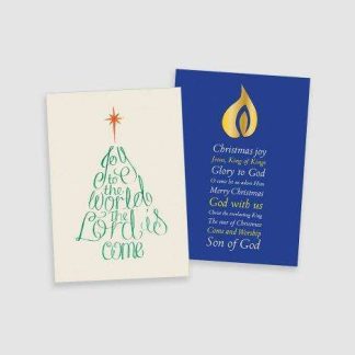Candles and Trees Christmas Cards