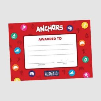 ANCHORS OPEN CERTIFICATE - PACK OF 10 (A5)