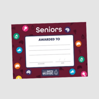 Seniors Open Certificate A5 (pk of 10)